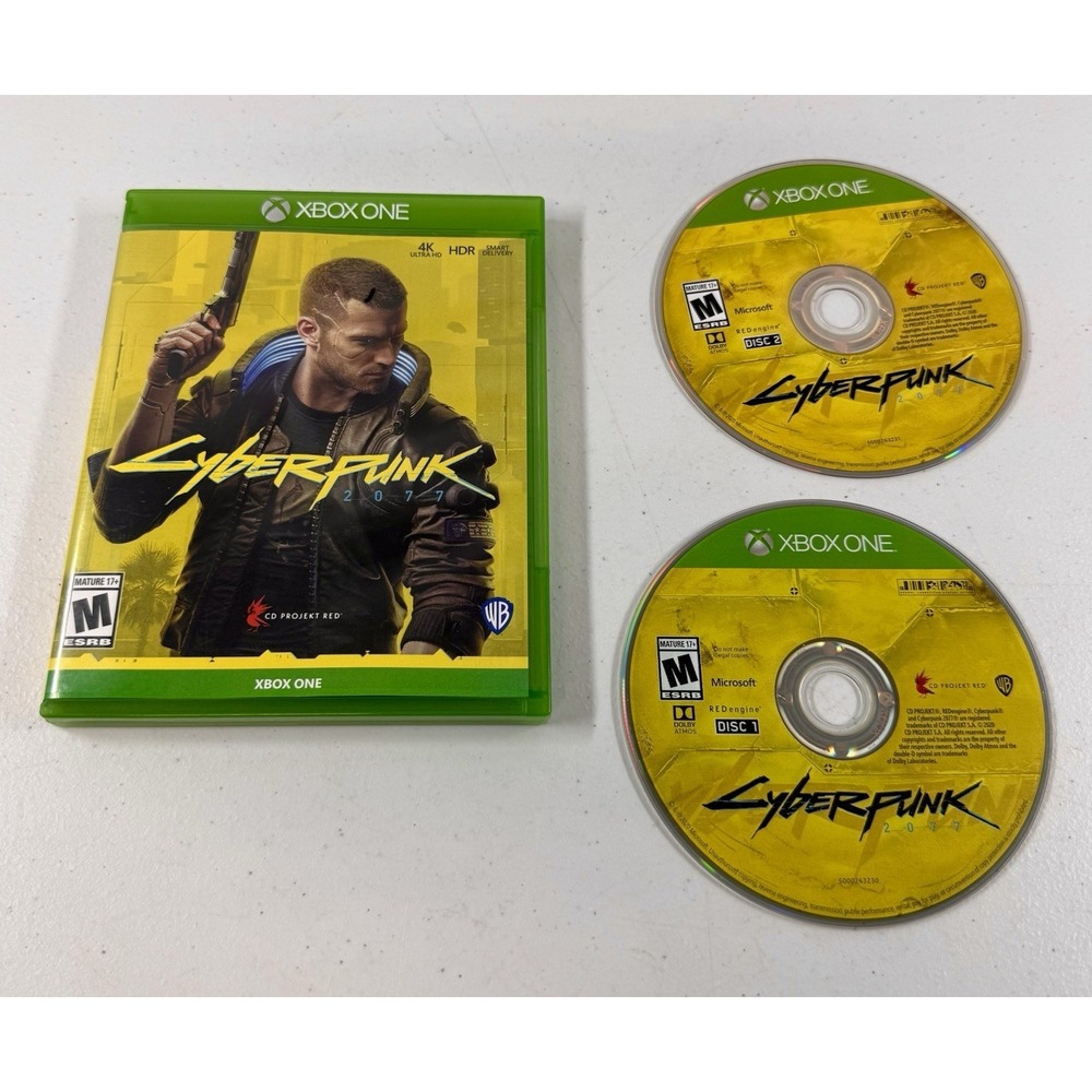 Cyberpunk 2077 Xbox One Game 2 Discs *TESTED* Complete